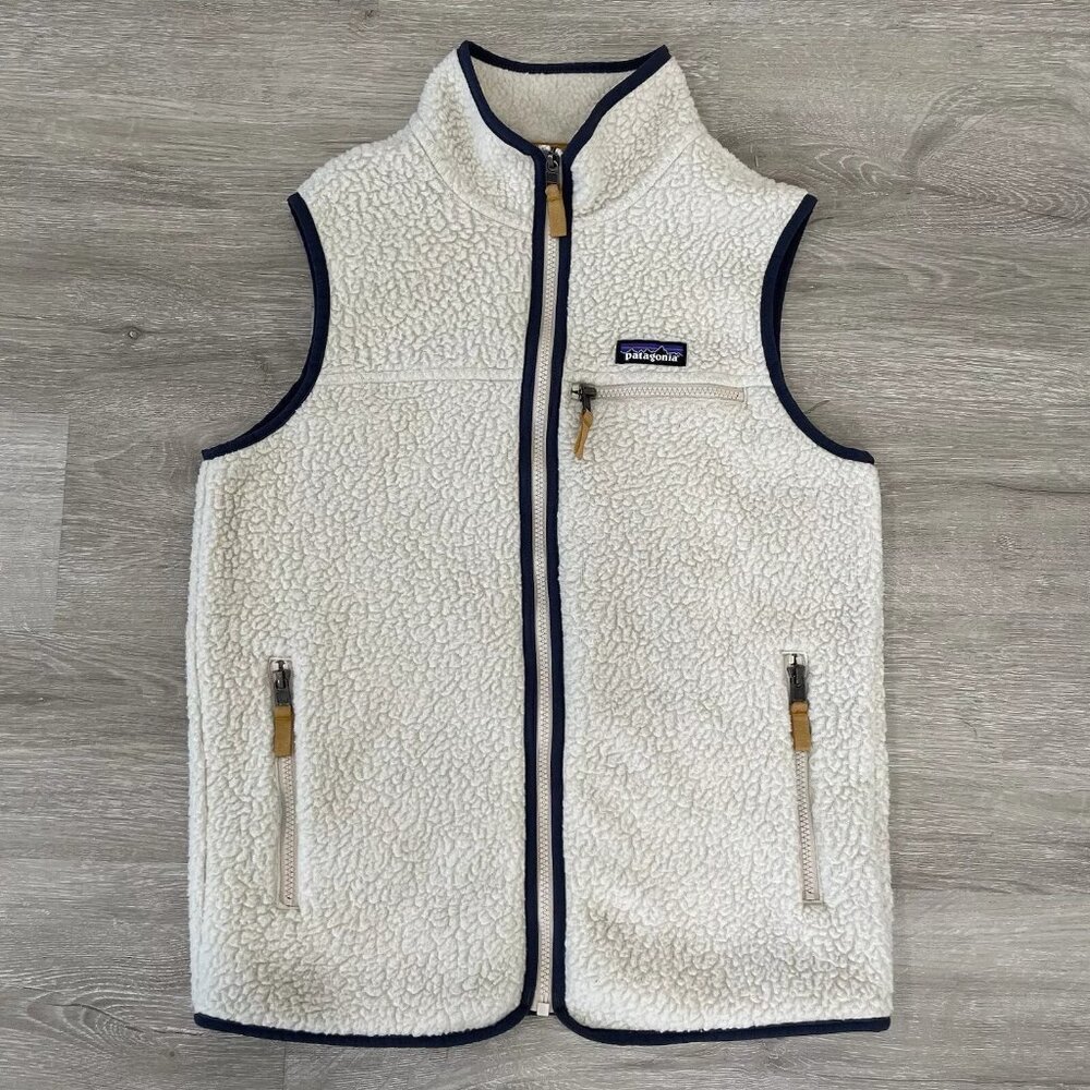 Patagonia Womens Retro Pile Vest Fleece STY22826 Pelican Cream Size S